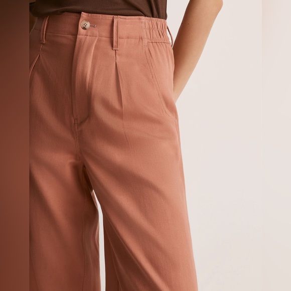 Madewell The Tall Neale Straight-Leg Pant in Drapeweave, Dried Rose, Size 4 Tall - Picture 4 of 12